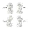 Little Angel Statue Cherub Sculpture Art Craft Ornament Miniature Figurine for Entrance Living Room Centerpiece Office Shelf