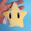 Cute Mushroom Mario Plush Star Hanging Pendant Yellow Cartoon Stuffed Toy