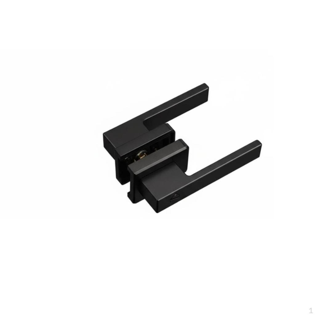 Narrow Frame Glass Door Lock Anti Aluminum Alloy Handle WearResistant for Washroom, Office