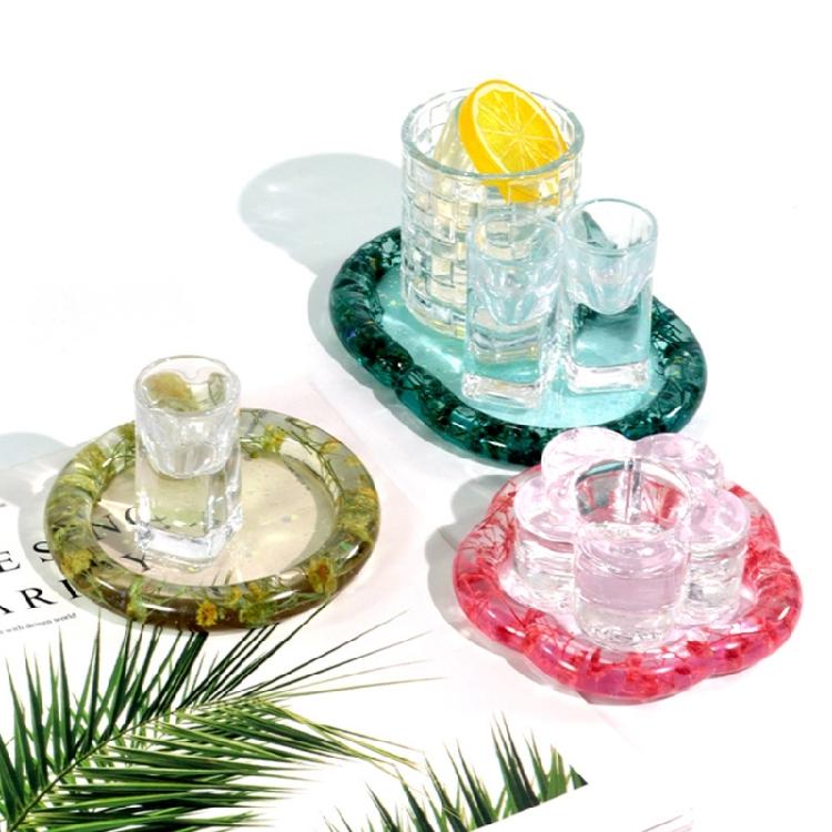 DIY Jewelry Tray Mould Cute Cloud Heart Flower Shape Plate Resin Casting Mould