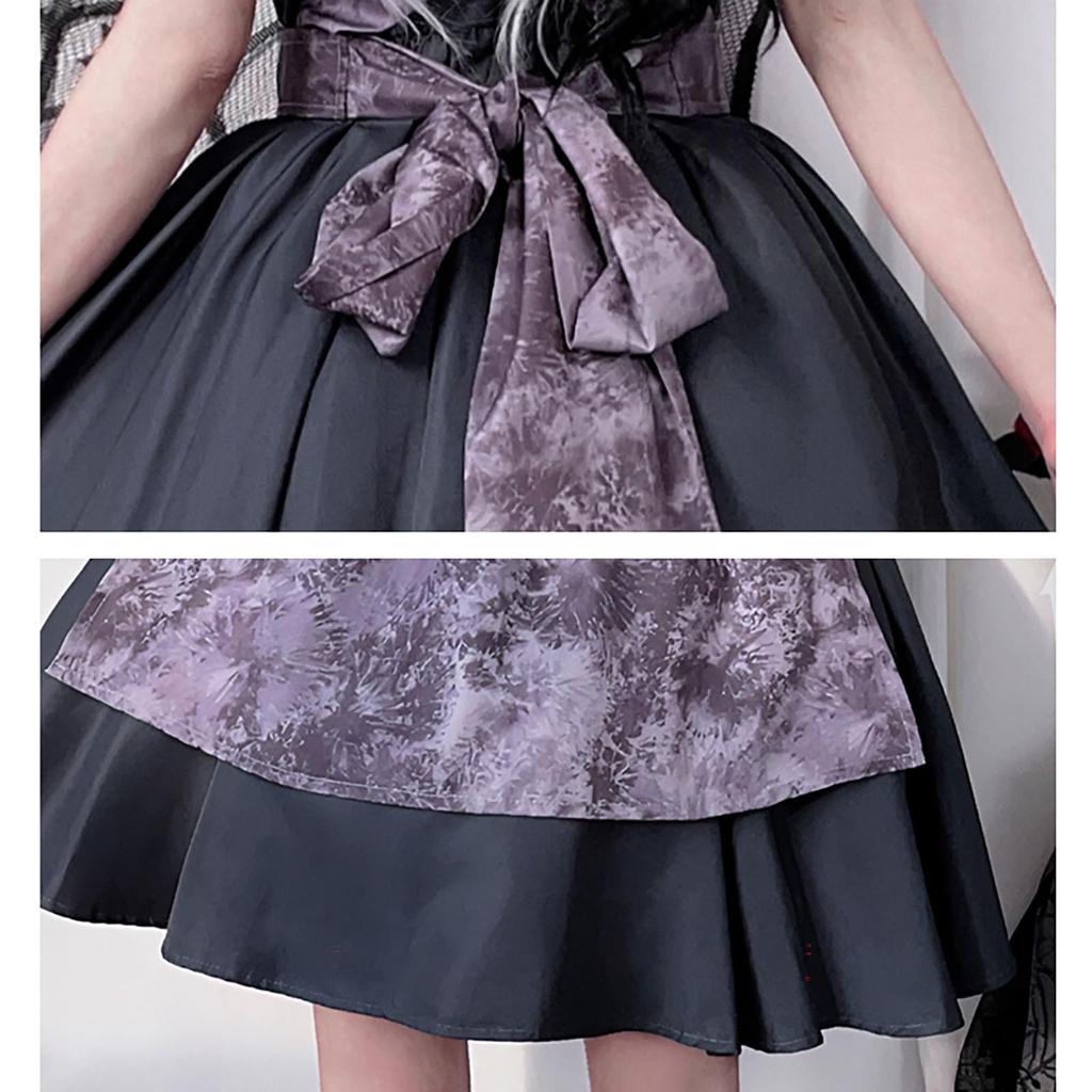 Milky Time Damen Lolita Dienstmädchen Halloween Kostüm, Dunkelschwarz (M)