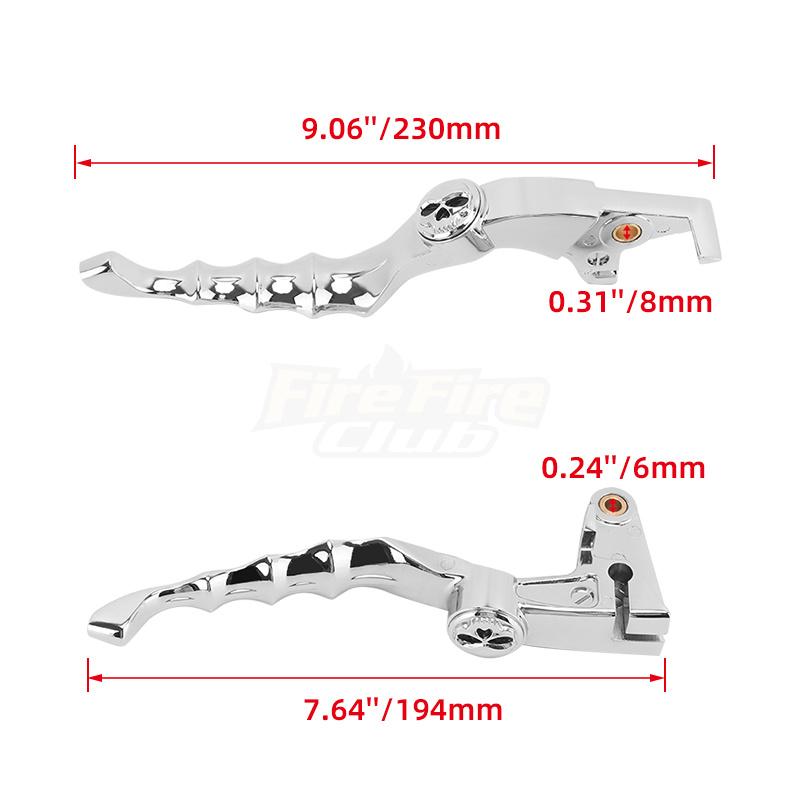 Chrom Motocyklová lebka Páky brzdové spojky Řadicí páka pro Yamaha Bolt 950 XV950 XVS 950 R/C SPEC 2013-