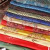 100x150cm High Quality Jacquard Brocade Fabric Thick Soft Bamboo Leaf for Women Dress Hanfu Upholstery Sewing Cloth Gold Blue