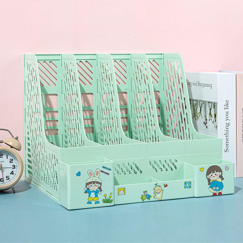 Thickened file rack desktop storage multi-layer file basket book stand storage rack data rack
