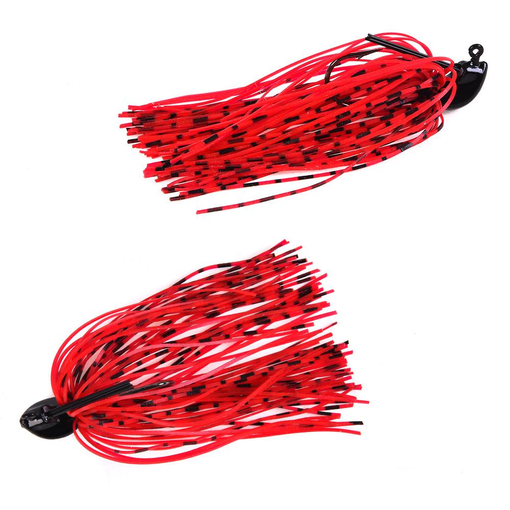 Fishing Buzz Bait with Silicone Skirt, Strong Jig Hook, 7G and 10G Spinnerbait Bait for Anglers