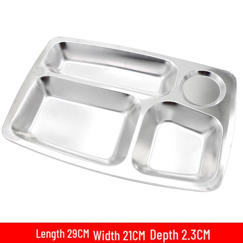 Molona Round Stainless Steel Partitioned Meal Tray