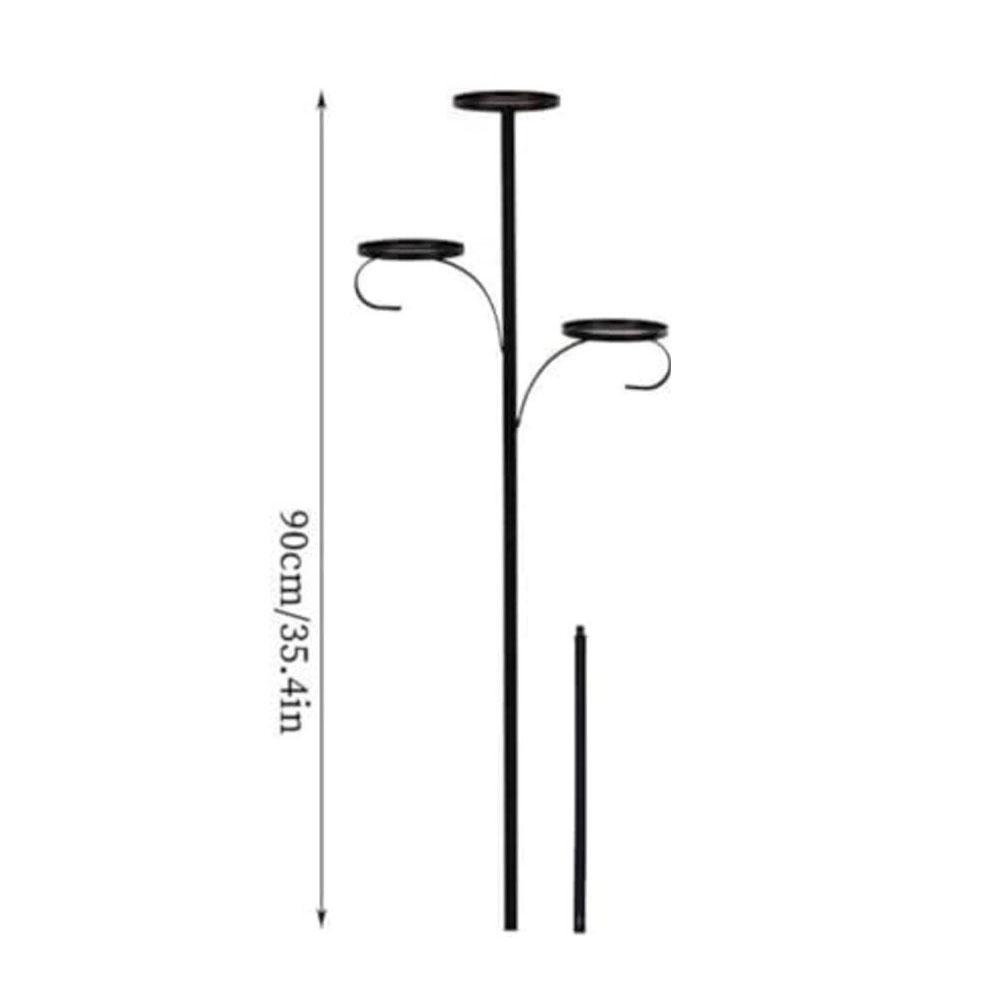 Three Layer Metal Christmas Tree Top Stand with Classic Candelabra Style for Stable Outdoor and Indoor Holiday Decoration