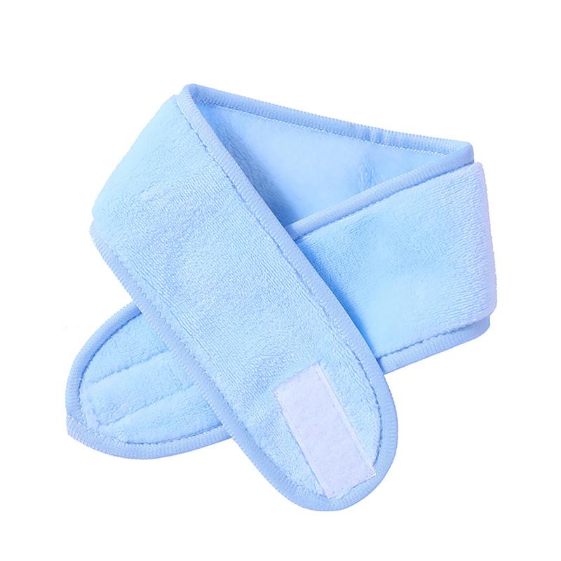 Flannel Headband Double Sided Stretchy Solid Color Head Wrap Hair Bands With Magic Stickers (9 X