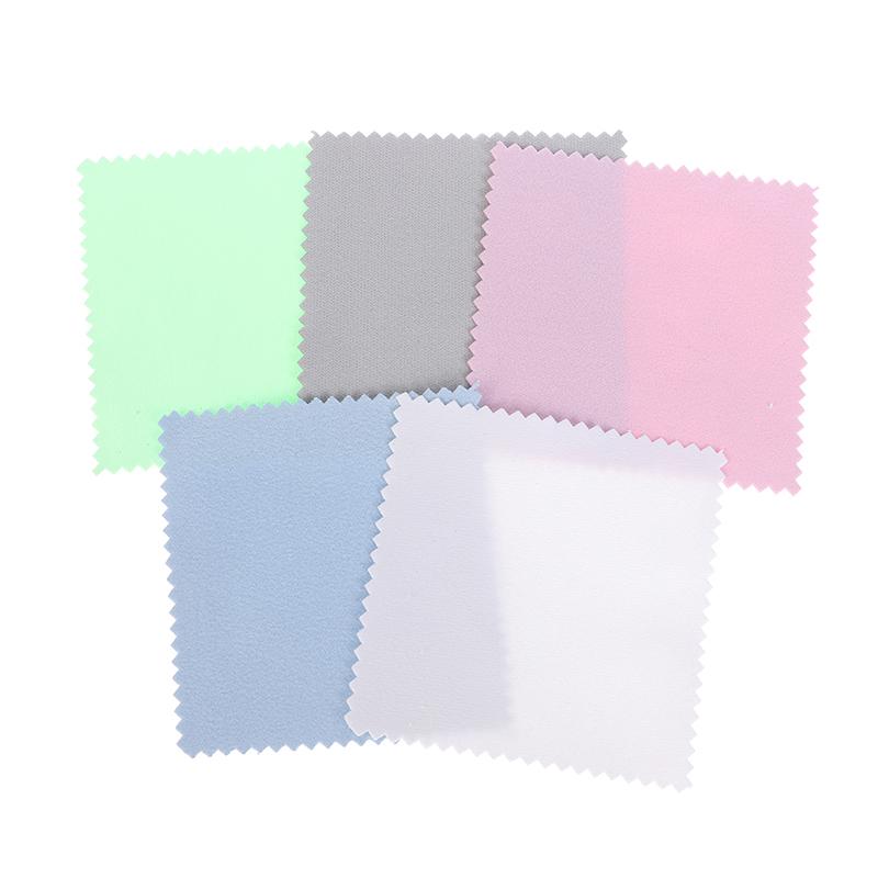 8x8cm Kleur Schoonmaak Polijstdoek Zacht Schoon Veegdoekje Voor Sieraden Gereedschap*100