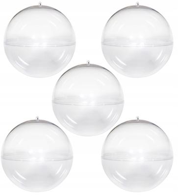Acrylic Bauble Closed From the Top, 5 Pieces, 12cm