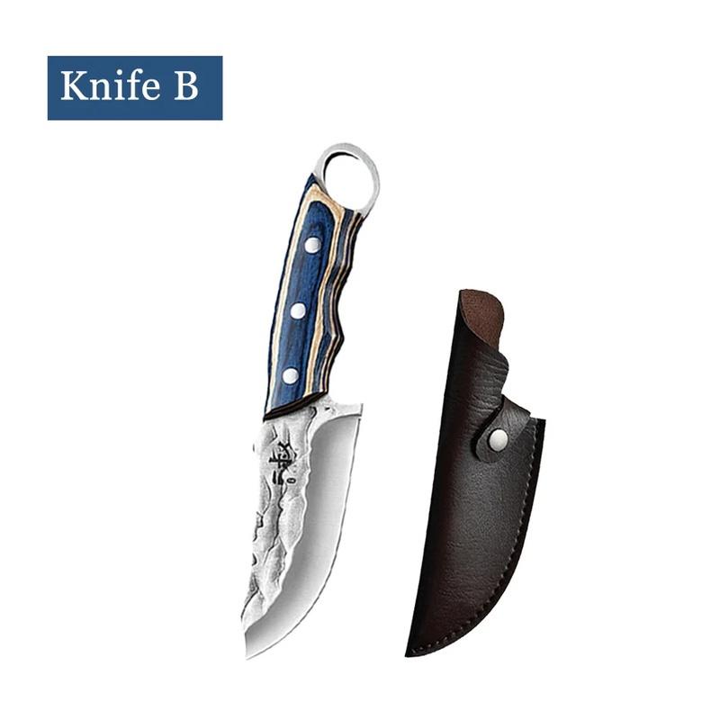 WXCOO Meat Cutting Knife Fish Meat Kitchen Butcher Hand Forged Chef Blade High Carbon Steel For Cooking Tool