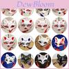 Mască Kitsune Frumos Pictată Manual cu Design Anime Japonez Pentru Cosplay și Halloween