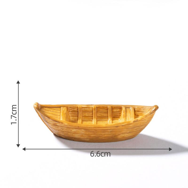 Mini Simulation Floating Boat Model Figurine Micro-landscape for Fish Tank Bonsai Landscaping DIY Decoration Aquarium Accessory