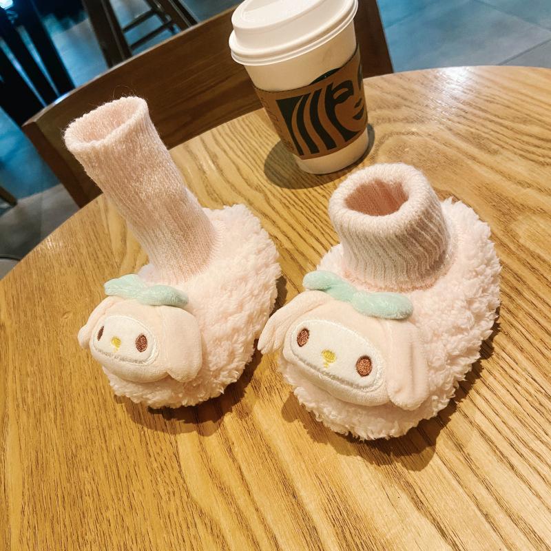 Zapatos Comodos Baby Shoes Socks with Soft Soles Plush Toddler Shoe for Both Boys Girls Cartoon Baby Foot Protectors Zapatillas