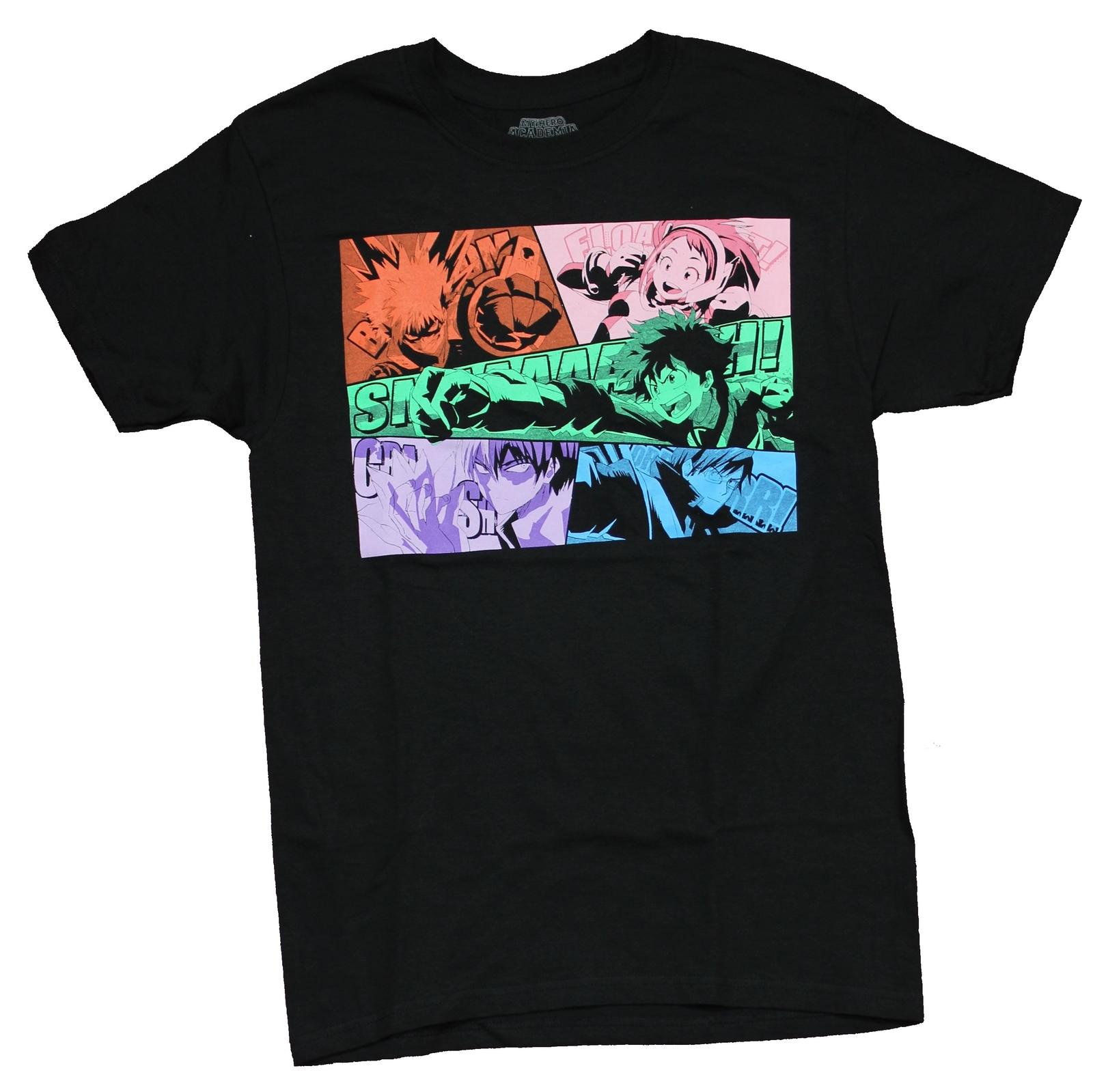 My Hero Academia Mens T-Shirt - Solid Color Action Boxes S
