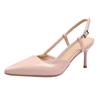 Classic Nude Patent Leather High Heels Commuter Women's Shoes Pointed French Sandals