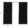 Blackout Curtains with Hooks Linen Look 2 Pcs 140 X 175 Cm