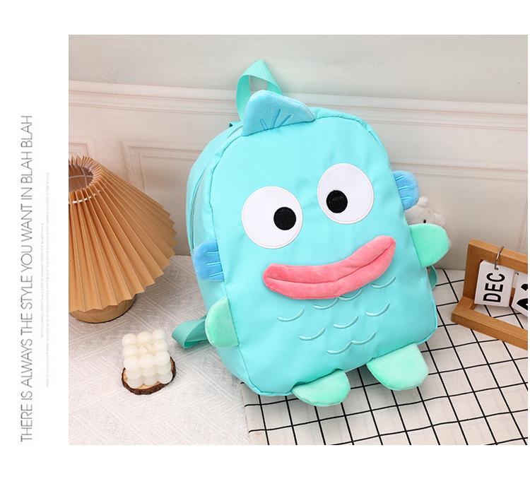 

2024 Японский мультяшный рюкзак в виде рыбы с большим ртом - Милый синий школьный рюкзак большой вместимости для мужчин и женщин Bag Only