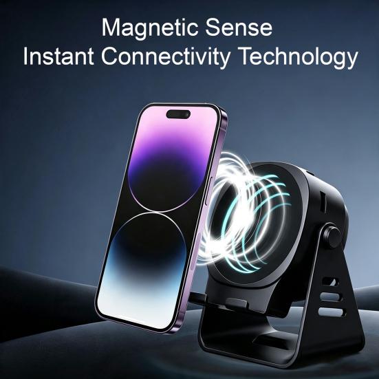 Easy Use Speaker for Elderly Wireless Induction Speaker, No Bluetooth-compatible Auto Play Sound Amplifier with Phone Loud Accessory Stand,