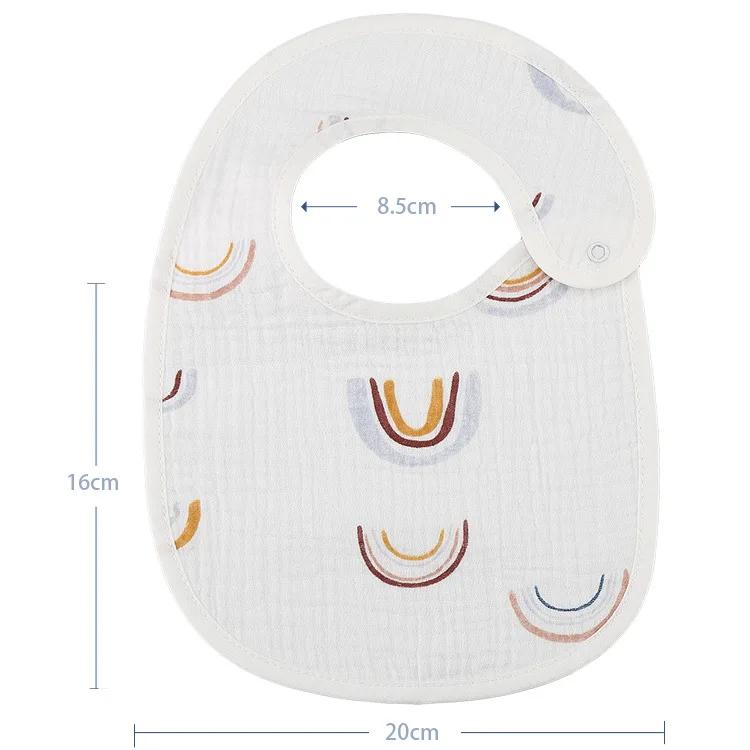 2pcs/set Cotton Baby Bibs Newborn Muslin Burp Cloths Infant Feeding Bib for Kids Boys Girls Soft Saliva Towel Baby Accessories
