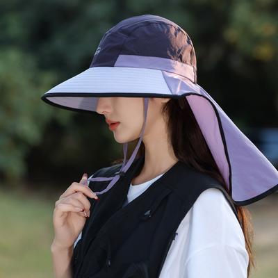 Summer New Hat Women's Outdoor Mountaineering Sun Protection Sun Hat Neck Protection Neck Protection Shawl Hat Windproof Fishing Hat