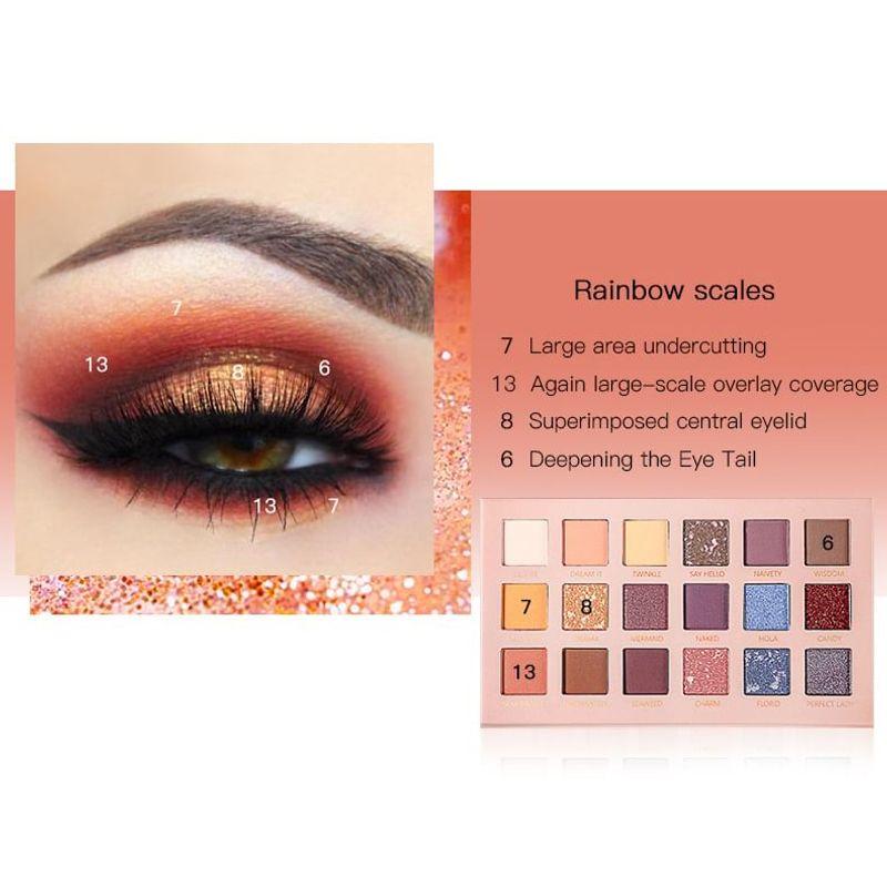 Pudaier - Fish Scale HD 18-Color Eyeshadow Palette