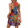Women's Casual Fashion Breathable V-neck Vest With Pockets Floral Holiday Dress
