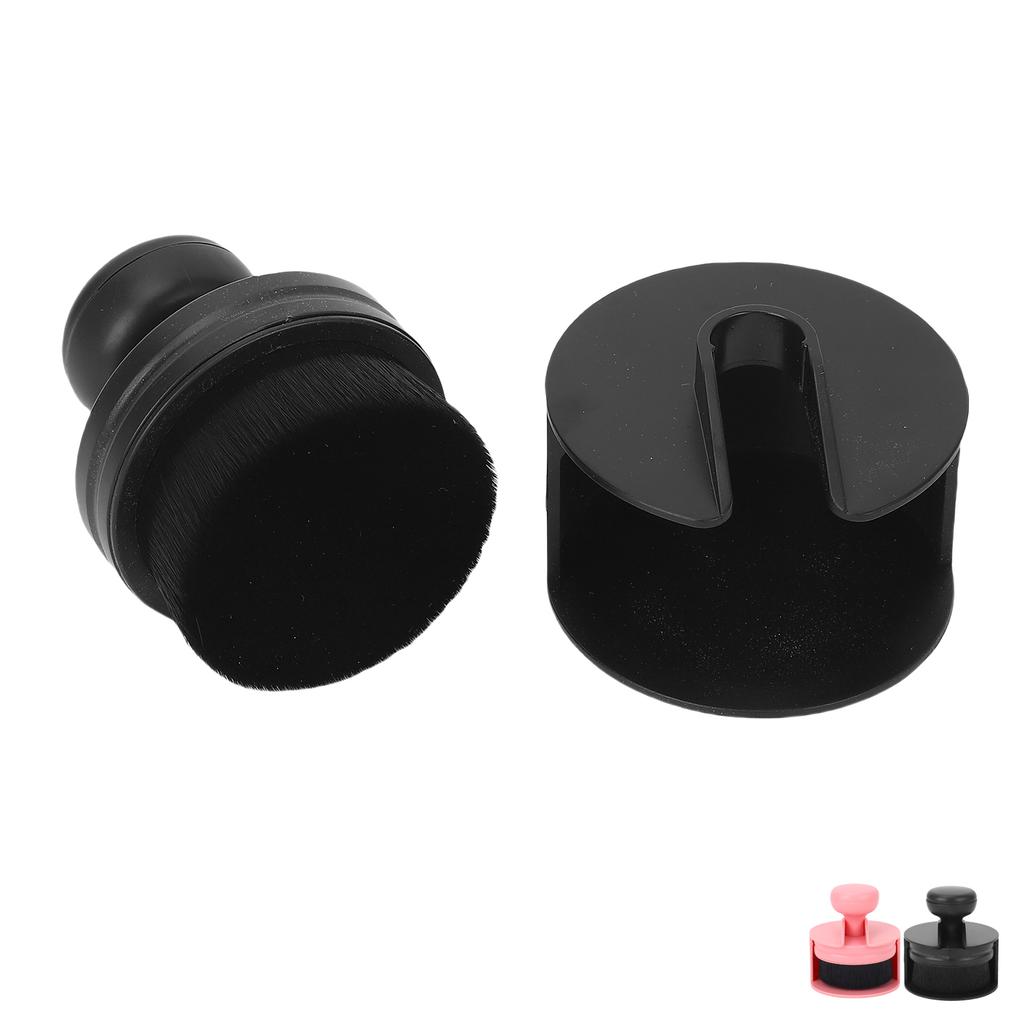 Nail Dust Brush Round Handle Flat Head Professional Fluffy Soft Nail Art Dust Cleaning Brush