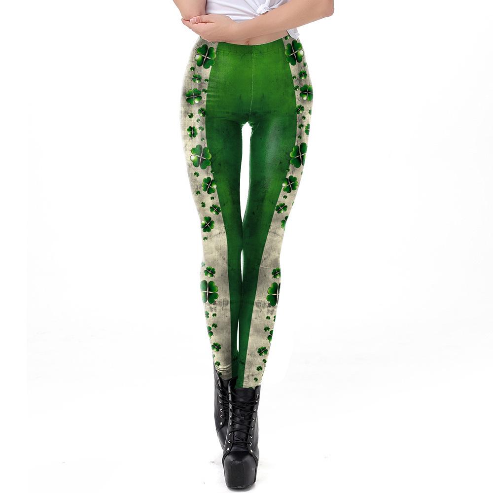 

St. Patrick s Day Sexy Printed Skinny Leggings for Women – Fashionable & Unique Medium