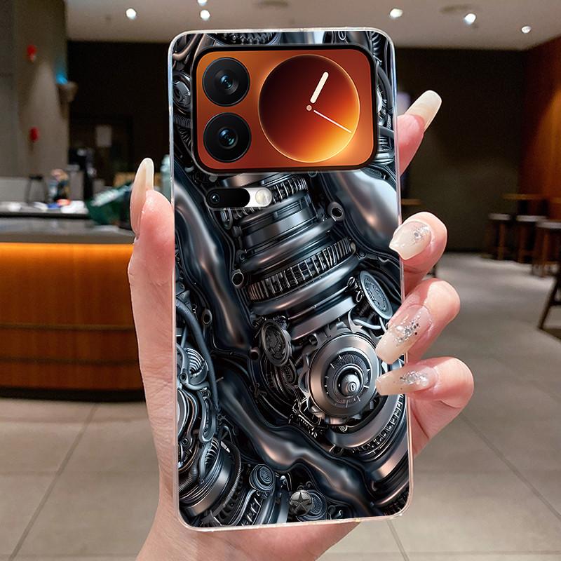Fashion Night Owl Pattern Phone Case For Xiaomi 17 Pro Xiaomi 17 Pro Max Transparent TPU Soft Cover Shockproof Couple Shell