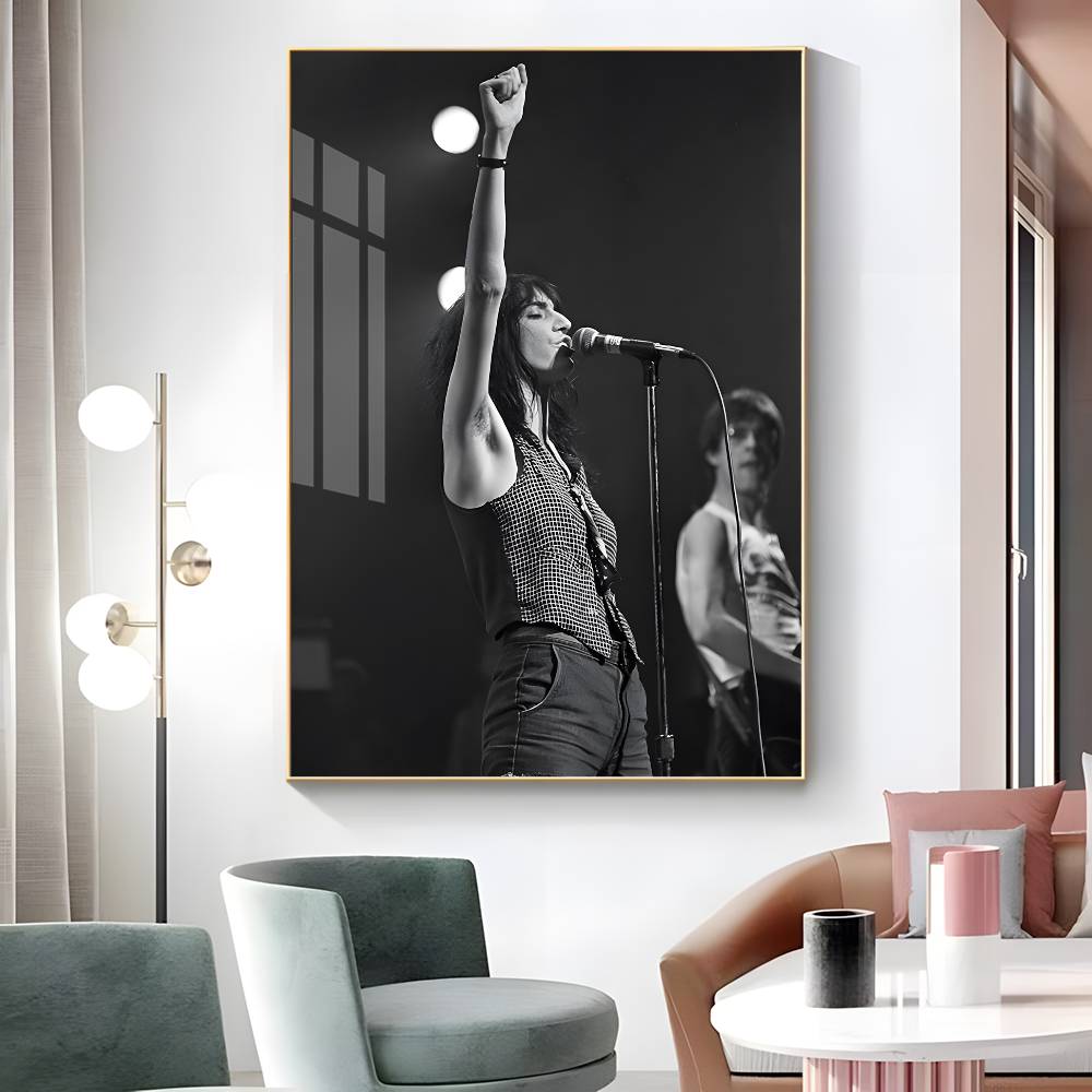 1pc Singer P-Patti Smith Poster Sticker Print Waterproof Wall Art For Living Room Bedroom Home Decor