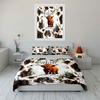 Highland cow and cacti. Bedding sets Duvet cover sets Duvet covers Pillowcases(1 * Duvet Cover 2 * Pillowcases without duvet insert)
