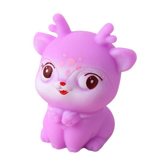 Small Deer Squeeze Toy Stress Relief Flour Filling Deer Stress Ball Portable Slow Rebound Cartoon Animal Decompression Office Desk Toy