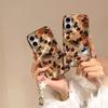 Golden Brown Leaves Clear Phone Case for IPhone 16 15 14 13 12 11 Pro Max XS X XR SE2 7 8 Plus 15 Vortex Pattern Hard Back Cover