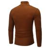 Men's High Neck Solid T-shirt Long Sleeve Autumn Winter Slim Fit Fashion High Elastic Casual Breathable Apparel Pullover