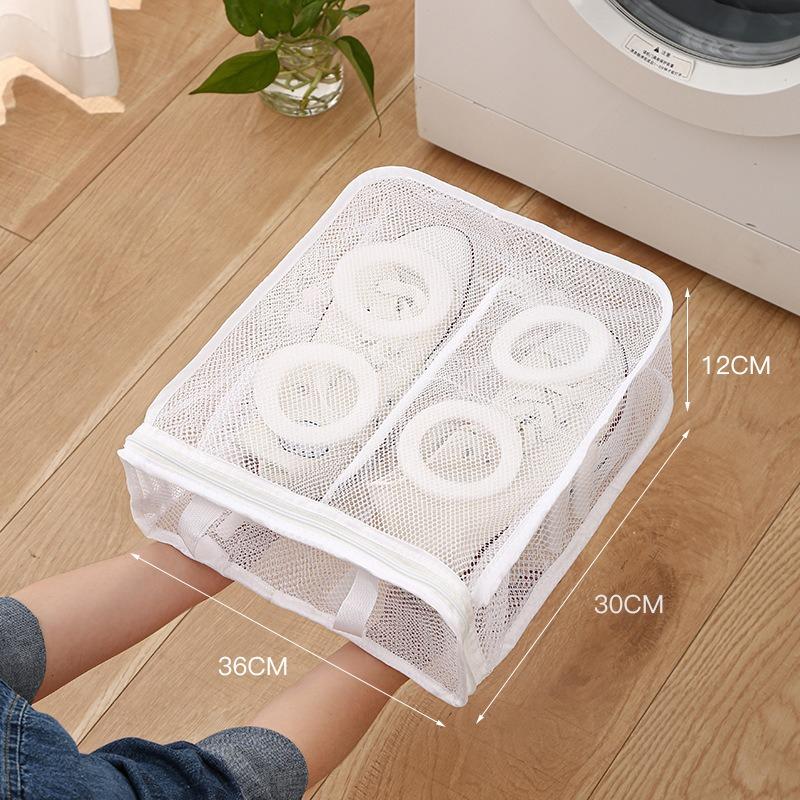 1 Stück Langlebiger Netz-Wäschebeutel für Schuhe | Waschmaschinenfest, Verformungsbeständig, mit Reißverschluss für Effektive Reinigung