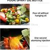 Oil Cruet Olive Oil Dispenser Sprayer for Cooking 2 in 1- Spray and Pour Dark Green Oil Sprayer Bottle 500ml  Spice Rack