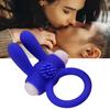 Butterfly Rabbit Vibrating Cock Ring Stimulation Delay Ring - Dual with Multi-Speed Vibration, Body-Safe Silicone, Waterproof