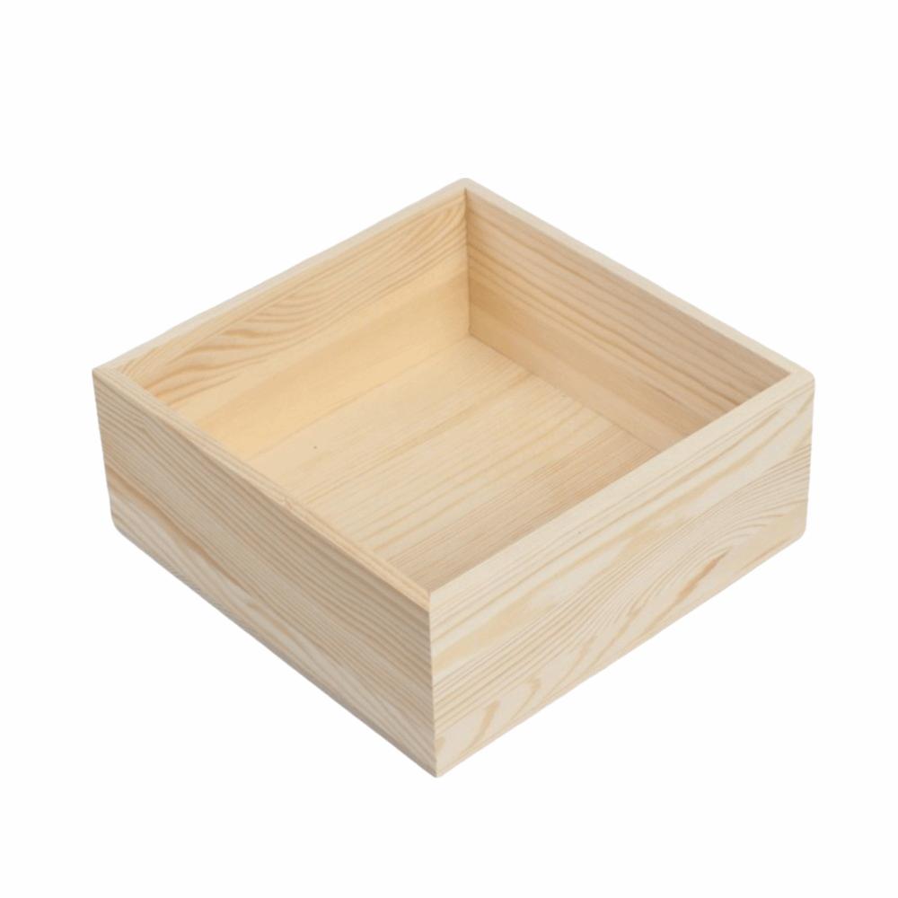 Portable Square Wooden Box Decorative DIY Wooden Storage Container Paintable Small Mini Sundries Jewelry Boxes Gifts