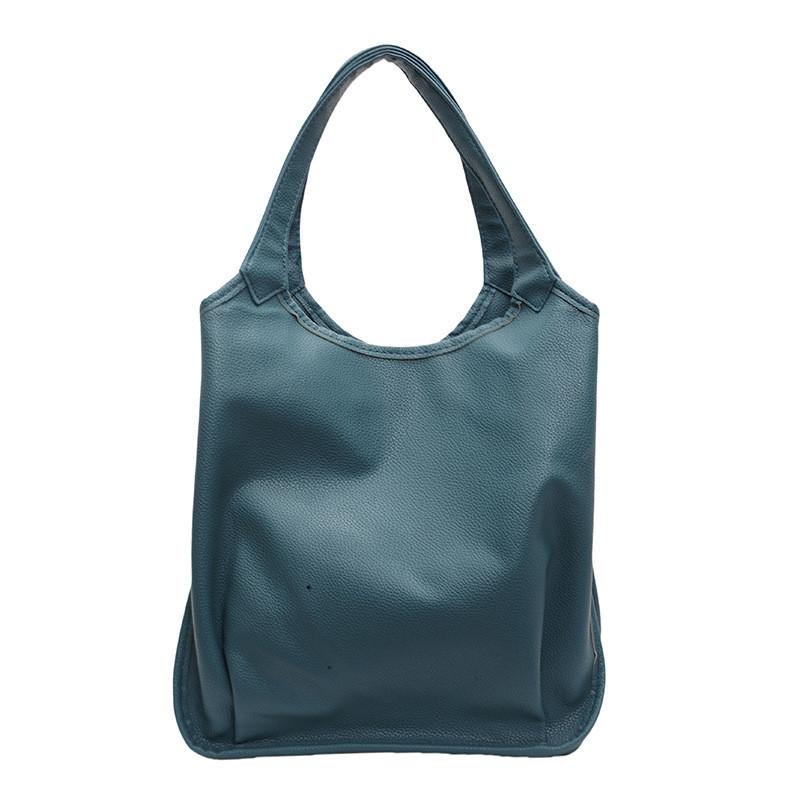 Solid Color Elegant Pu Inner Pocket Comfortable Double Straps Women Travel Bags