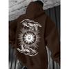 Lässiger Kapuzenpullover für Damen und Herren mit Palmen-Sonnen-Print, die perfekte Wahl für coole Jugendliche in den Herbst- und Wintermonaten