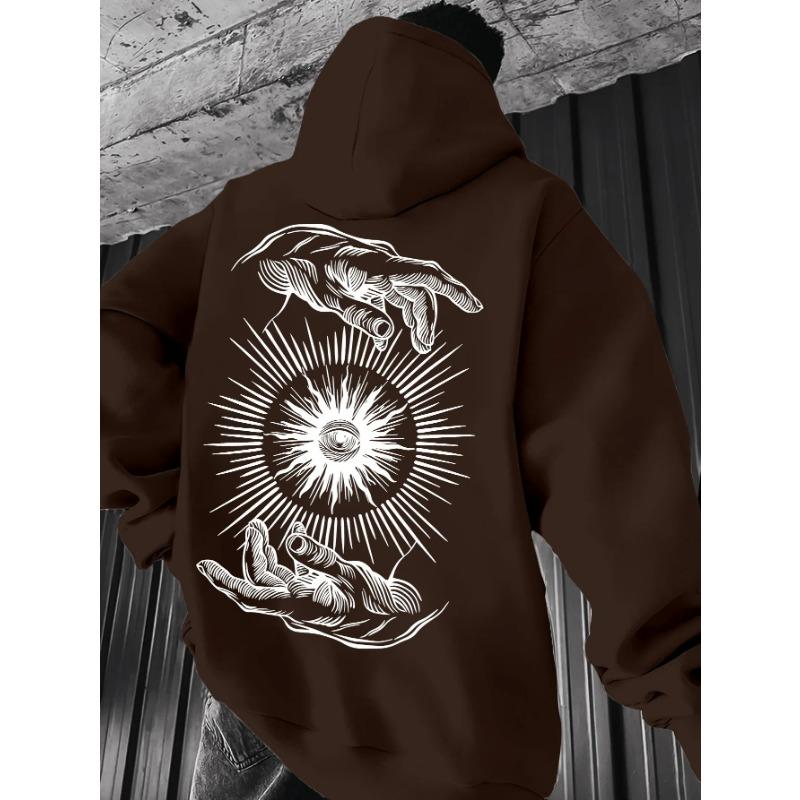 Lässiger Kapuzenpullover für Damen und Herren mit Palmen-Sonnen-Print, die perfekte Wahl für coole Jugendliche in den Herbst- und Wintermonaten