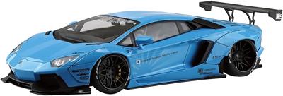 AOSHIMA Liberty Walk Series LB Works Lamborghini Aventador Plastic Model Sky Blue 1/24 No.17 Ver.1