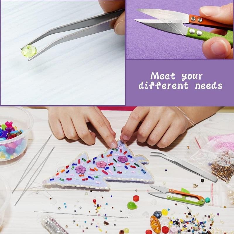 BUDDUR Beading Needles Kit With Needle Threader And Storage Box For Bracelet Necklace Jewelry Making DIY Handmade Craft Tools