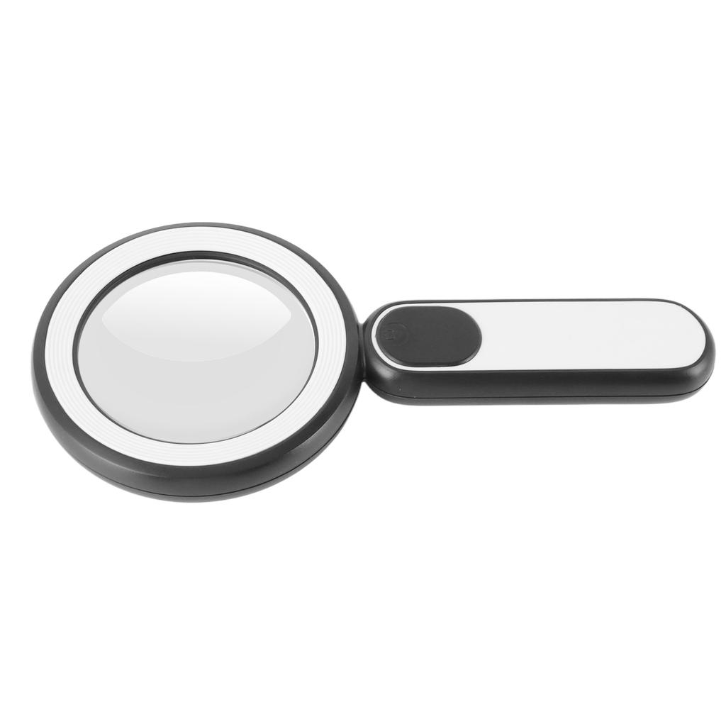 8X Rechargeable Magnifying Glass with Light 21Led 3 Mode Magnifying Glass for Kids Seniors Reading Black White