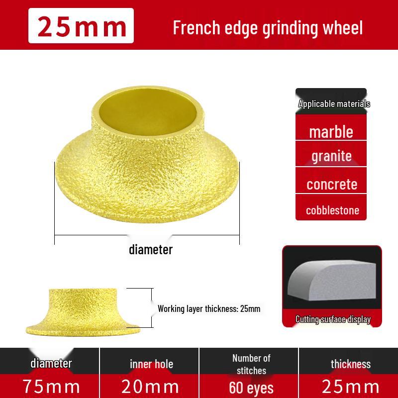 Bordureuse pour Carrelage en Marbre et Meuleuse à Pierre pour Meuleuses d'Angle - Outil de Découpe, Chanfreinage et Polissage de Carrelage