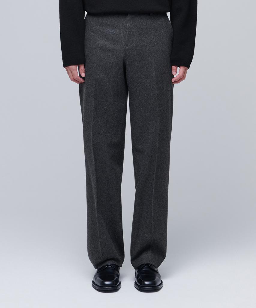MUSINSA STANDARD Wool Flannel Wide Slacks [Medium Gray]