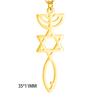 Teamer Acier Inoxydable Étoile de David Carte d'Israël Lettre Hébraïque Breloque Pendentif pour Fabrication de Bijoux Collier DIY Vente en Gros