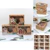 12pcs Kraft Paper Christmas Gift Candy Cookie Muffin Cake Boxes With Exquisite Printing And Decorative Tags
