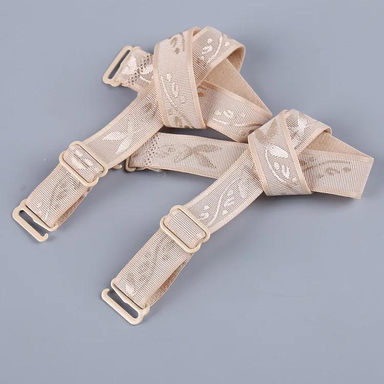 

1 пара, женский нескользящий бюстгальтер шириной 1,5 см, эластичный бюстгальтер на двойных плечах с принтом, сменные аксессуары для нижнего белья 1Pair